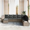8 Delar Trädgårdsoffset med Dynor Grå Poly Rattan vidaXL 319 x 209 x 85 cm – miniatyr 3