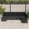8 delar trädgårdssoffset med kuddar svart poly rotting vidaXL 297.5 x 187.5 x 85 cm – miniatyr 3