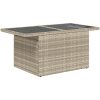 8-delars loungemöbel för trädgården med ljusgråa kuddar i polyrotting vidaXL 100 x 55 x 73 cm – miniatyr 6