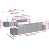 8-delars soffa med kuddar, grå poly rattan vidaXL 100 x 55 x 73 cm – miniatyr 10