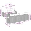 8-delars trädgårdsmöbelset med kuddar i beige poly rattan vidaXL 55 x 55 x 37 cm – miniatyr 11