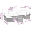 8 Delars Trädgårdsofa Set med Kuddar Beige Polyrotting vidaXL Stor – miniatyr 4