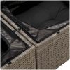 8 Delars Trädgårdsofa Set med Kuddar Grå Poly Rattan Akacia vidaXL Compact – miniatyr 9