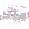 8-delars trädgårdsofa-set med kuddar svart poly rattan akacia vidaXL Medium – miniatyr 10