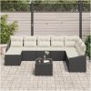 8-delars trädgårdsofaset med kuddar i brunt polyrotting vidaXL 288,5 x 178,5 x 85 cm – miniatyr 3