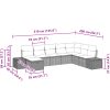 8-delars trädgårdsoffa-set med ljusgrå kuddar vidaXL 319 x 209 x 85 cm – miniatyr 10
