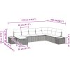 8-delars trädgårdsoffas med kuddar i beige poly-rattan. vidaXL 319 x 209 x 85 cm – miniatyr 10