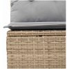 8-delars trädgårdsoffaset med dynor Beige Poly Rattan Akacia vidaXL Medium – miniatyr 6