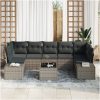 8-delars Trädgårdsoffaset med Kuddar Grå Poly Rattan vidaXL 55 x 55 x 37 cm – miniatyr 3