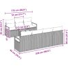 8-delars trädgårdsoffaset med kuddar Svart Polyrotning vidaXL Modulär – miniatyr 8