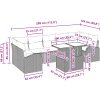 8-delars trädgårdssoffgrupp med kuddar i ljusgrå poly rotting vidaXL 100 x 55 x 73 cm – miniatyr 11