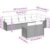 8-delars Trädgårdssoffset med Kuddar Svart Poly Rattan vidaXL Stor – miniatyr 8
