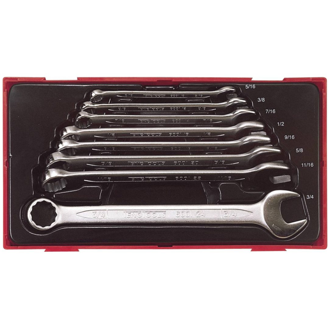 8 delars U-ringnyckelsats TT3592 Teng Tools U-RINGNYCKELSATS TUM TT3592