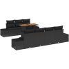 8-delars uteplatssoffset med kuddar i svart poly rattan vidaXL 100 x 55 x 73 cm – miniatyr 2