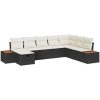 8 Delars Utomhussoffa Set med Kuddar Svart Poly Rattan vidaXL 319 x 209 x 85 cm – miniatyr 2