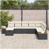 8 Delars Utomhussoffa Set med Kuddar Svart Poly Rattan vidaXL 319 x 209 x 85 cm – miniatyr 3