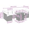 8-delat trädgårdsdining set med kuddar svart poly rotting akacia vidaXL 100 x 55 x 73 cm – miniatyr 11