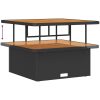 8-delat Trädgårdsofa Set med Kuddar Svart Poly Rattan Akacia vidaXL Liten, medium, 2 - Sits, 100 cm – miniatyr 8