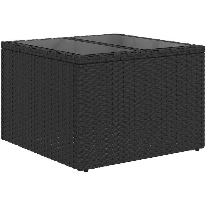 8-delat trädgårdsoff-set med beige kuddar i poly-rattan vidaXL 55 x 55 x 37 cm – bild 8