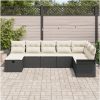 8-delat Trädgårdsoff-set med Kuddar Svart Poly Rattan vidaXL 297.5 x 187.5 x 85 cm – miniatyr 3