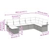 8-delat trädgårdsoffaset med kuddar beige poly-rotting vidaXL 297.5 x 187.5 x 85 cm – miniatyr 10