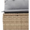 8-delat trädgårdsoffaset med kuddar Beige Poly Rottning vidaXL Medium – miniatyr 8