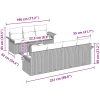 8-delat Trädgårdsoffaset med Kuddar Brun Poly Rattan vidaXL 55 x 55 x 37 cm – miniatyr 11