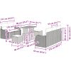 8-delat trädgårdsoffset med kuddar beige polyrotting akacia vidaXL Medium – miniatyr 12