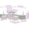 8-delat trädgårdsoffset med kuddar svart poly rotang akacia vidaXL Medium – miniatyr 11