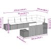 8-delat trädgårdssoffset med kuddar Beige Poly Rattan vidaXL 184 x 62 x 85 cm – miniatyr 8