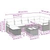 8-delat trädgårdssoffset med kuddar svart poly rotting vidaXL Stor – miniatyr 11
