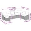 8-dels Trädgårdsoffa med kuddar Brun Poly Rattan vidaXL 288,5 x 178,5 x 85 cm – miniatyr 9