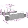 8-dels trädgårdsoffset med kuddar Svart Poly Rattan vidaXL 55 x 55 x 37 cm – miniatyr 11