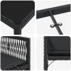 9-delad trädgårdsdining-set med kuddar i svart poly rattan vidaXL 200 x 80 x 73 cm – miniatyr 7