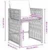 9-delad trädgårdsdining-set med kuddar i svart poly rattan vidaXL 200 x 80 x 73 cm – miniatyr 8