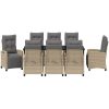 9-delad trädgårdsgrupp Beige Poly Rattan vidaXL 8 - Sits – miniatyr 6