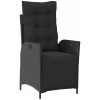 9-delad Trädgårdsmöbelset Svart Poly Rattan vidaXL 200 x 80 x 73 cm – miniatyr 5