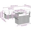 9-delad trädgårdsoffセット med kuddar Beige Polyrotting vidaXL Stor – miniatyr 6