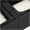 9-delad Trädgårdsoffa Set med Kuddar Svart Poly Rattan Acacia vidaXL Stor – miniatyr 9
