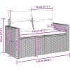 9-delad trädgårdsoffset med kuddar Svart Poly Rattan Akacia vidaXL Medium – miniatyr 12