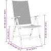 9-delad trädgårdsserveringsset antracit stål vidaXL 200 x 80 x 73 cm – miniatyr 9