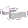 9-delade Trädgårdsoffset med Kuddar Beige Poly Rattan Akacia vidaXL Stor – miniatyr 10