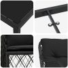 9 delar trädgårdsdining set med kuddar svart poly rattan vidaXL 200 x 80 x 73 cm – miniatyr 7