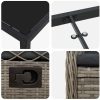 9 Delar Trädgårdsmatgrupp Grå Poly Rattan vidaXL 200 x 80 x 73 cm – miniatyr 7