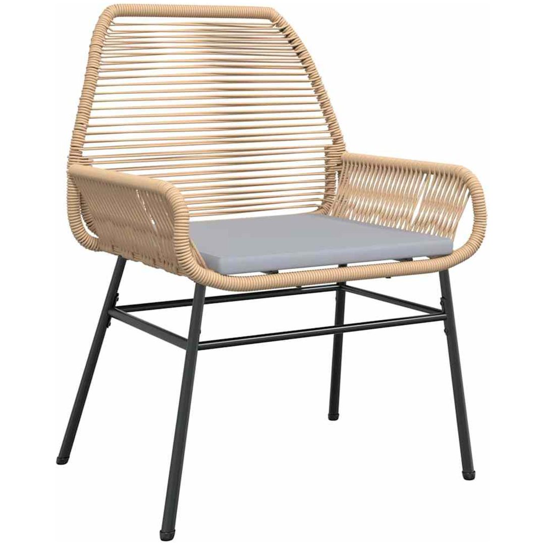 9 delar trädgårdsmatset med kuddar, brun polyrotting vidaXL 200 x 80 x 73 cm – bild 6