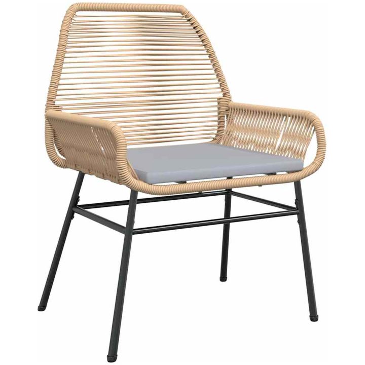 9 delar trädgårdsmatset med kuddar, brun polyrotting vidaXL 200 x 80 x 73 cm – bild 6