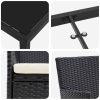 9 Delar Trädgårdsmöbelset - Svart Poly Rattan vidaXL 200 x 80 x 73 cm – miniatyr 8