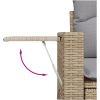 9 Delar Trädgårdsofa Set med Kuddar Beige Poly Rattan Akacia vidaXL Stor – miniatyr 10