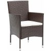 9-delars Matgrupp för Trädgården i Brunt Poly Rattan vidaXL 200 x 80 x 73 cm – miniatyr 5