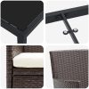 9-delars Matgrupp för Trädgården i Brunt Poly Rattan vidaXL 200 x 80 x 73 cm – miniatyr 7